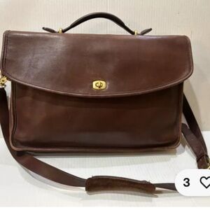 Vintage Coach 5265 Business Bags Brown Leather 04174a